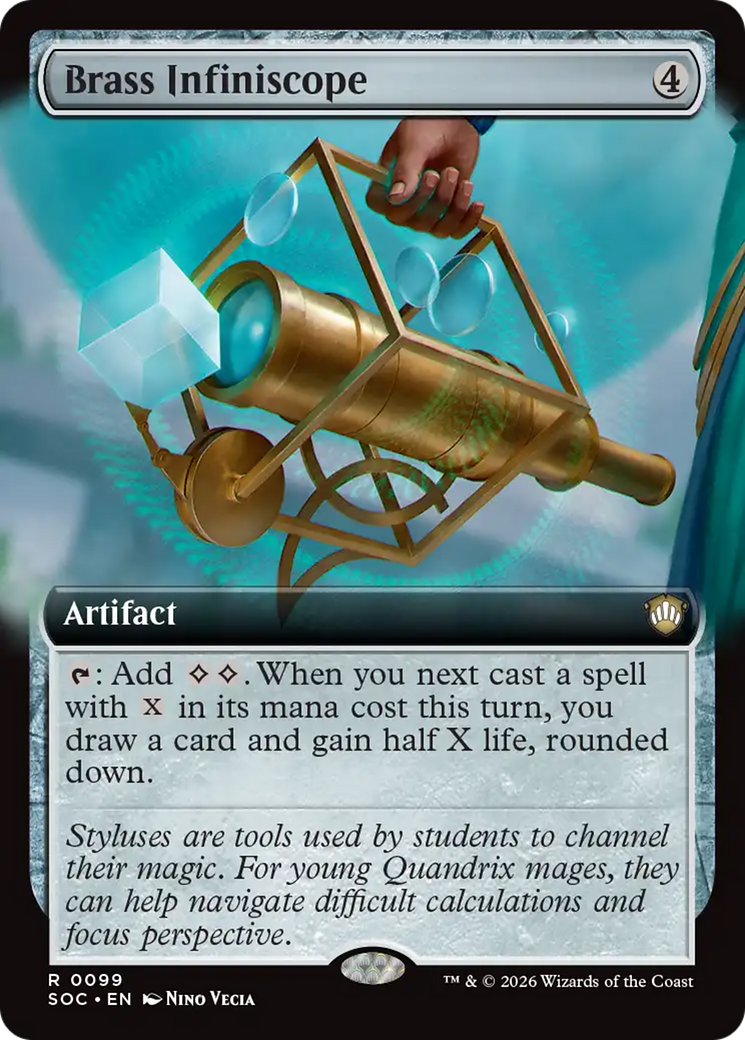 Brass Infiniscope (Extended Art) [Secrets of Strixhaven Commander] | Gear Gaming Bentonville
