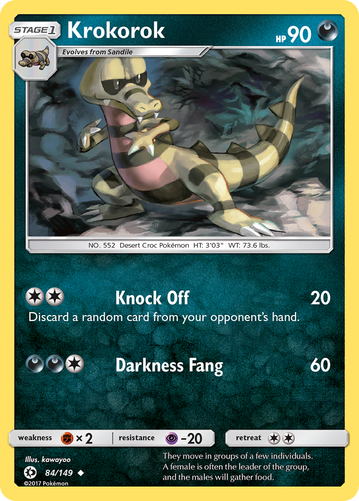 Krokorok (84/149) [Sun & Moon: Base Set] | Gear Gaming Bentonville