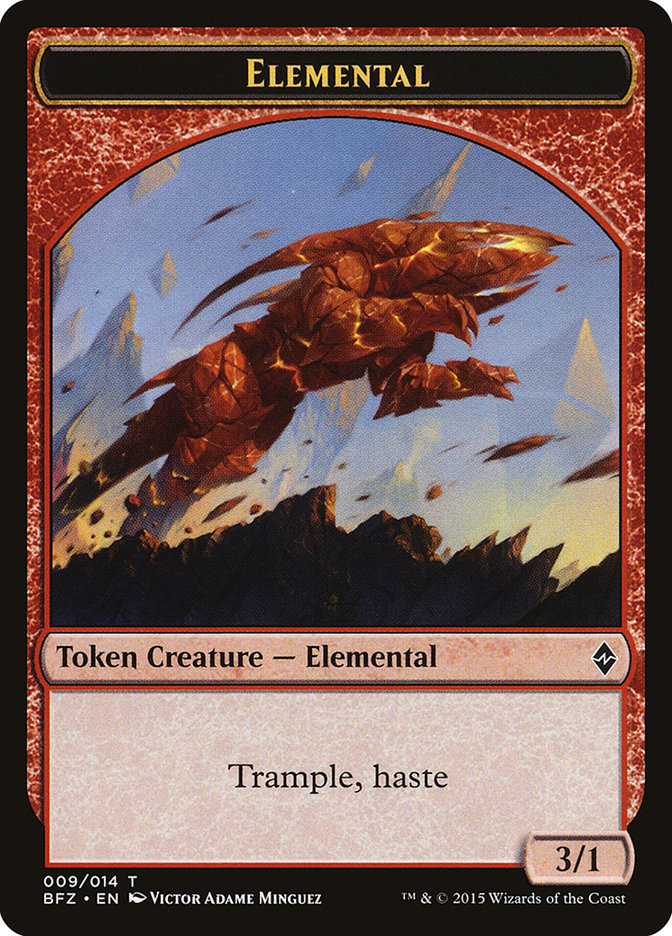 Elemental Token (009/014) [Battle for Zendikar Tokens] | Gear Gaming Bentonville
