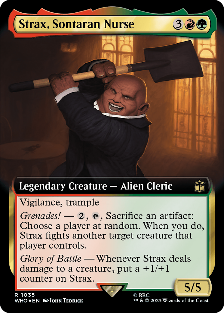 Strax, Sontaran Nurse (Extended Art) (Surge Foil) [Doctor Who] | Gear Gaming Bentonville