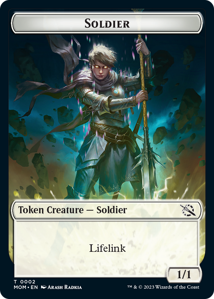 Soldier // Teferi Akosa of Zhalfir Emblem Double-Sided Token [March of the Machine Tokens] | Gear Gaming Bentonville