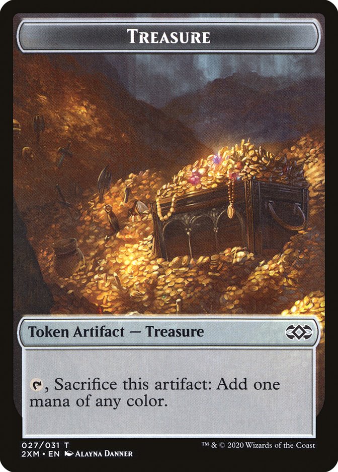 Angel // Treasure Double-Sided Token [Double Masters Tokens] | Gear Gaming Bentonville