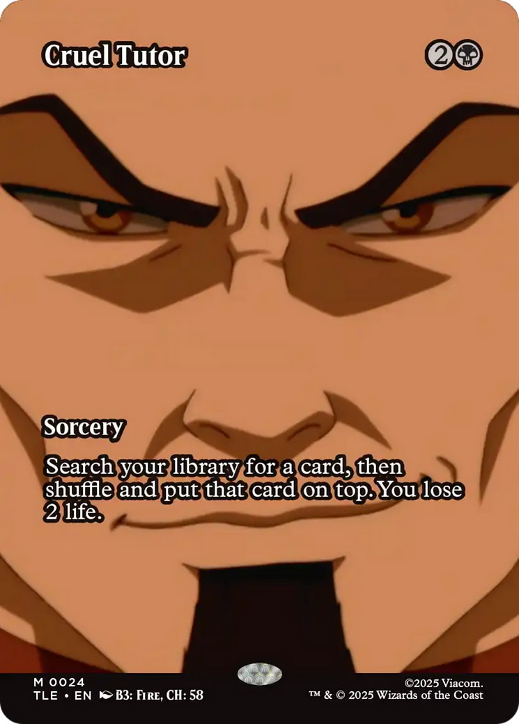 Cruel Tutor (Borderless) [Avatar: The Last Airbender: Eternal-Legal] | Gear Gaming Bentonville