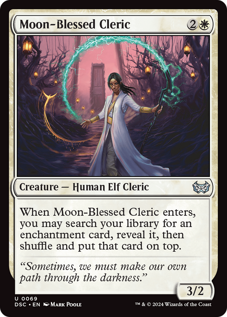 Moon-Blessed Cleric [Duskmourn: House of Horror Commander] | Gear Gaming Bentonville