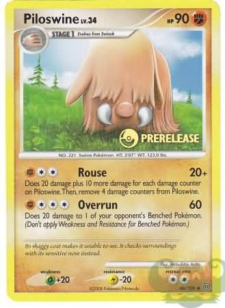Piloswine (46/100) (Prerelease Promo) [Nintendo: Black Star Promos] | Gear Gaming Bentonville