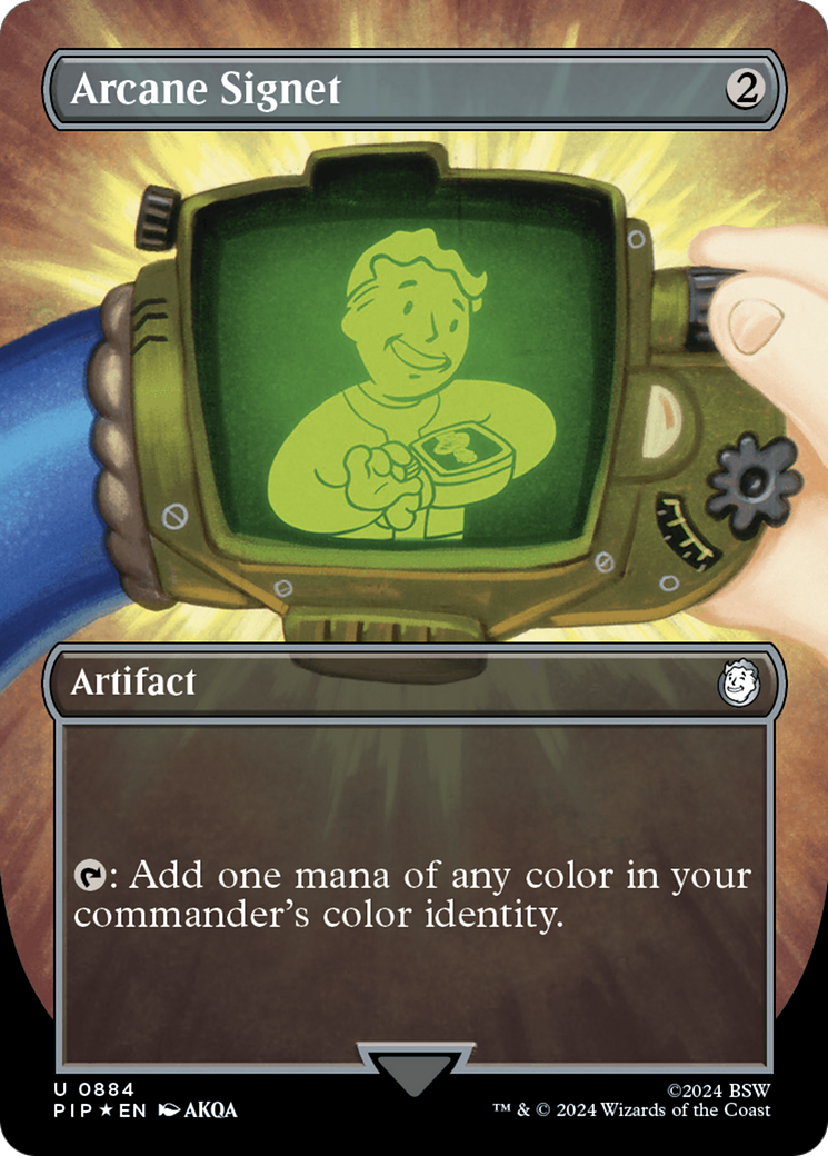 Arcane Signet (Borderless) (Surge Foil) [Fallout] | Gear Gaming Bentonville