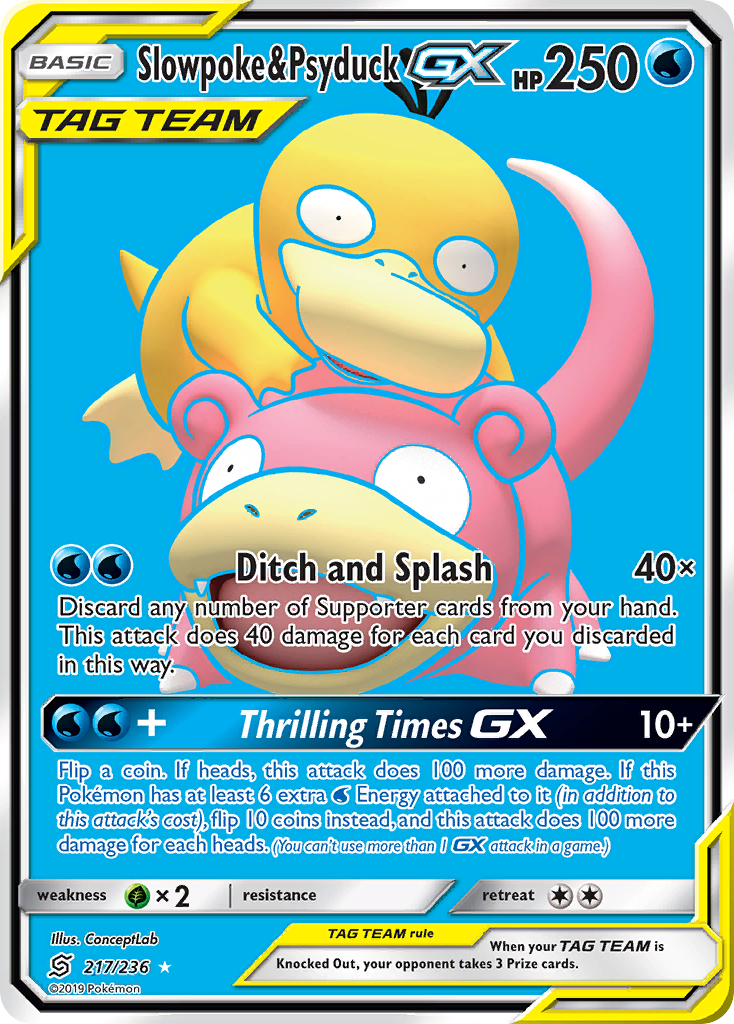 Slowpoke & Psyduck GX (217/236) [Sun & Moon: Unified Minds] | Gear Gaming Bentonville