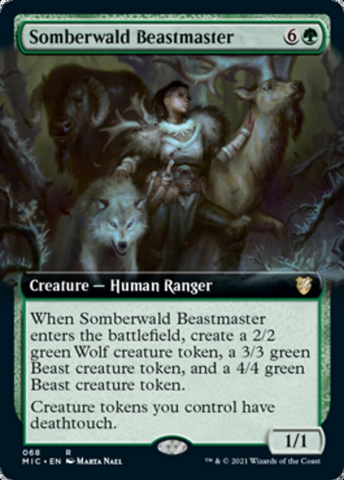 Somberwald Beastmaster (Extended Art) [Innistrad: Midnight Hunt Commander] | Gear Gaming Bentonville