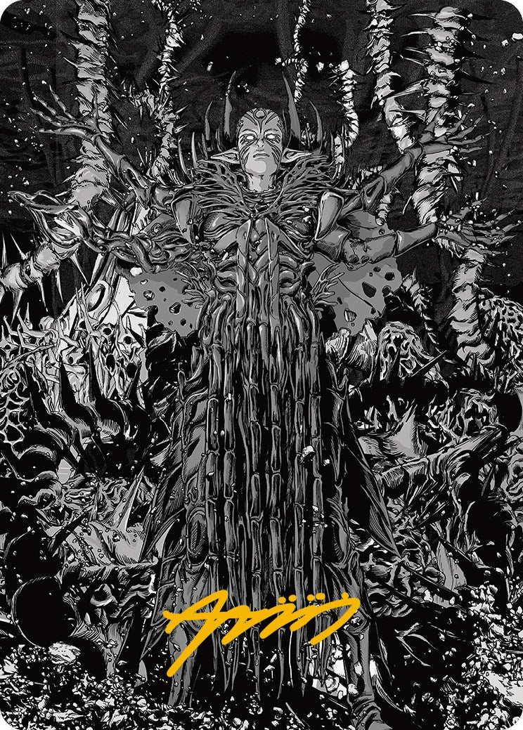 Nissa, Ascended Animist Art Card (Gold-Stamped Signature) [Phyrexia: All Will Be One Art Series] | Gear Gaming Bentonville