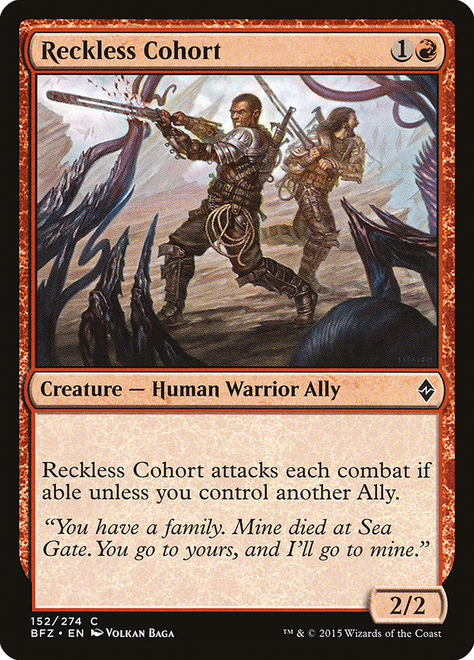 Reckless Cohort [Battle for Zendikar] | Gear Gaming Bentonville