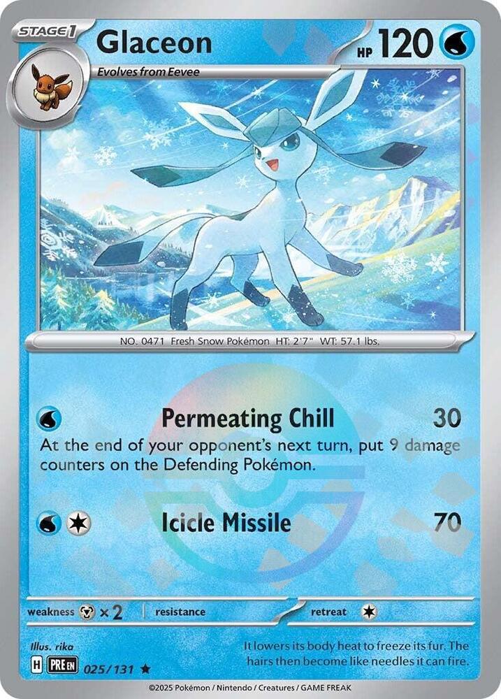 Glaceon (025/131) (Poke Ball Pattern) [Scarlet & Violet: Prismatic Evolutions] | Gear Gaming Bentonville