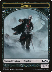 Knight // Zombie Double-Sided Token (Game Night) [Core Set 2019 Tokens] | Gear Gaming Bentonville