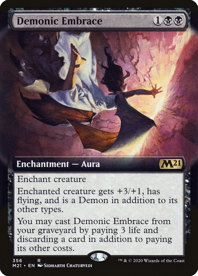 Demonic Embrace (Extended Art) [Core Set 2021] | Gear Gaming Bentonville