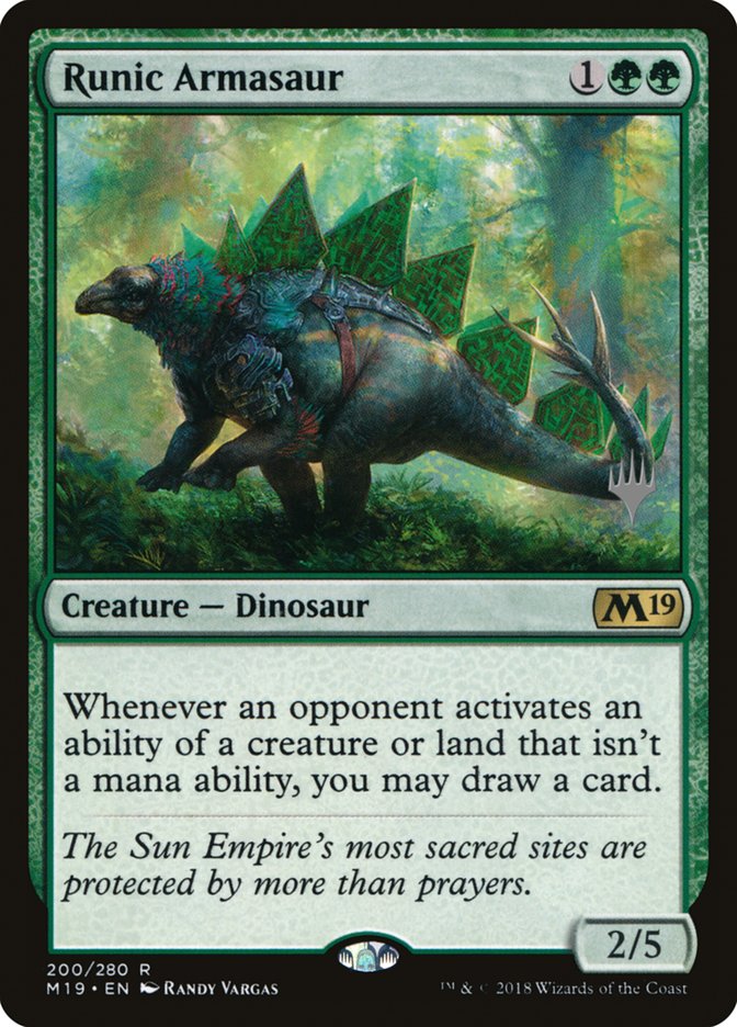 Runic Armasaur (Promo Pack) [Core Set 2019 Promos] | Gear Gaming Bentonville