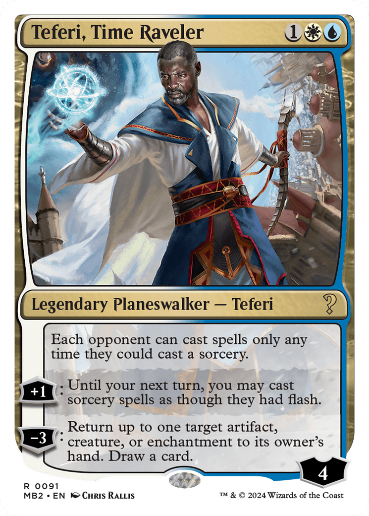 Teferi, Time Raveler (White Border) [Mystery Booster 2] | Gear Gaming Bentonville