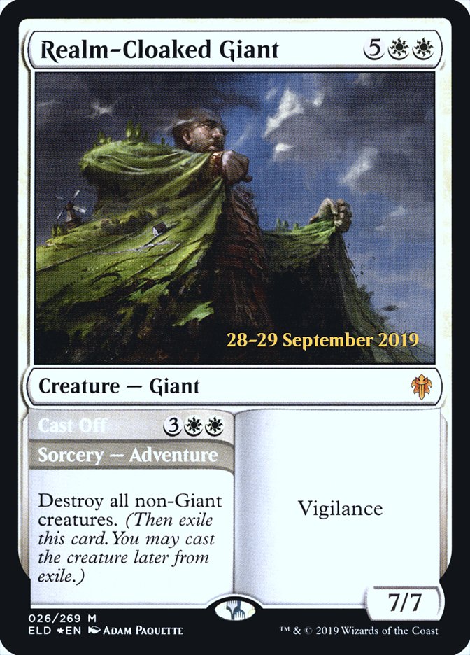 Realm-Cloaked Giant // Cast Off [Throne of Eldraine Prerelease Promos] | Gear Gaming Bentonville