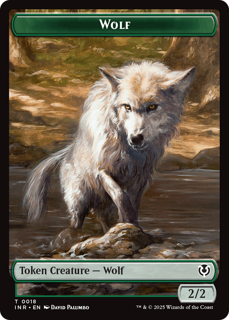 Wolf (0018) // Emblem - Arlinn, Embraces by the Moon Double-Sided Token [Innistrad Remastered Tokens] | Gear Gaming Bentonville