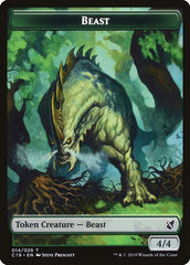 Beast (014) // Wurm Double-Sided Token [Commander 2019 Tokens] | Gear Gaming Bentonville