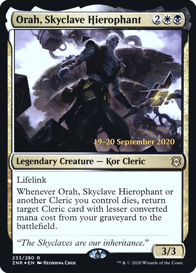 Orah, Skyclave Hierophant [Zendikar Rising Prerelease Promos] | Gear Gaming Bentonville