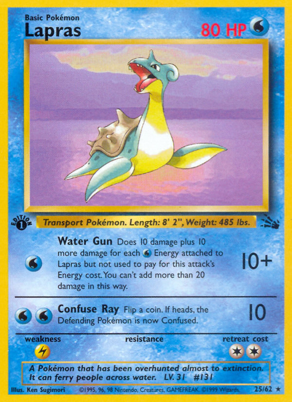 Lapras (25/62) [Fossil 1st Edition] | Gear Gaming Bentonville