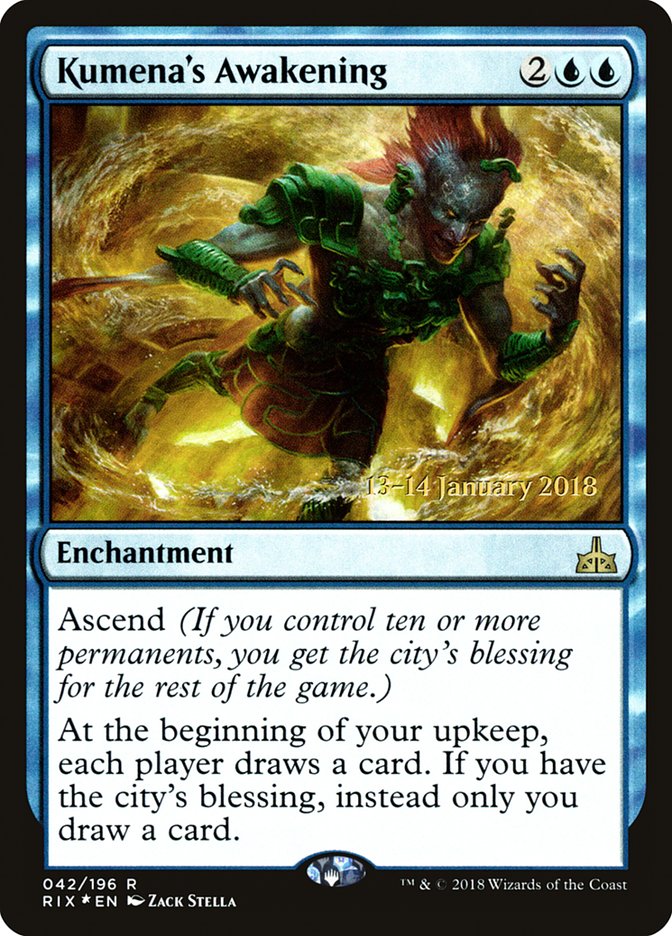 Kumena's Awakening [Rivals of Ixalan Prerelease Promos] | Gear Gaming Bentonville
