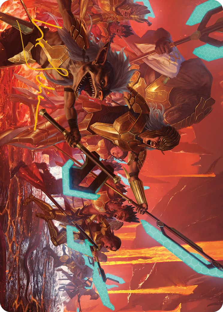 Roar of Resistance Art Card (Gold-Stamped Signature) [Phyrexia: All Will Be One Art Series] | Gear Gaming Bentonville
