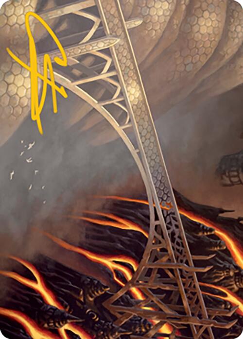 Rustvale Bridge Art Card (Gold-Stamped Signature) [Modern Horizons 2 Art Series] | Gear Gaming Bentonville