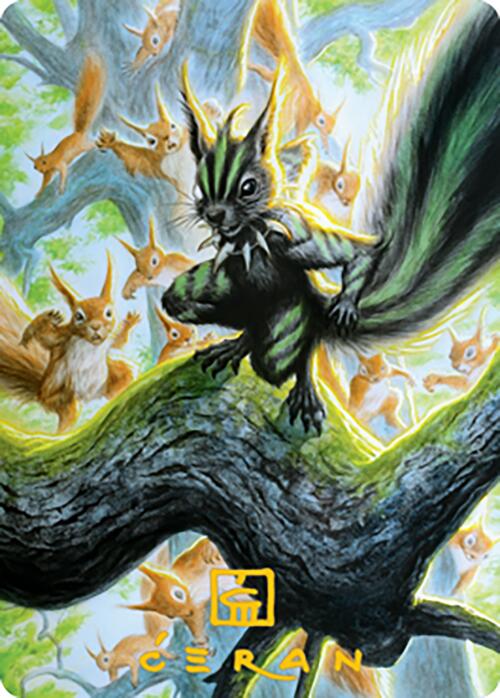 Chatterfang, Squirrel General Art Card (67) (Gold-Stamped Signature) [Modern Horizons 2 Art Series] | Gear Gaming Bentonville