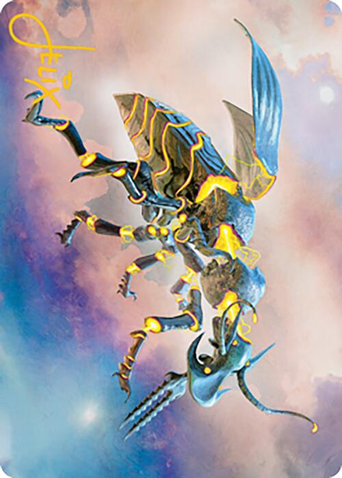 Zabaz, the Glimmerwasp Art Card (Gold-Stamped Signature) [Modern Horizons 2 Art Series] | Gear Gaming Bentonville