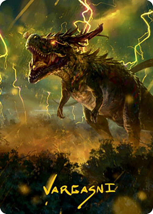 Thrasta, Tempest's Roar Art Card (42) (Gold-Stamped Signature) [Modern Horizons 2 Art Series] | Gear Gaming Bentonville
