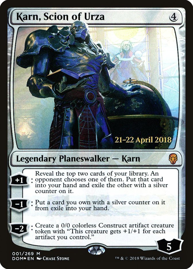 Karn, Scion of Urza [Dominaria Prerelease Promos] | Gear Gaming Bentonville