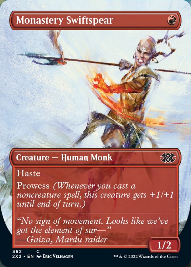 Monastery Swiftspear (Borderless Alternate Art) [Double Masters 2022] | Gear Gaming Bentonville