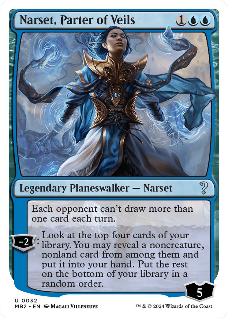 Narset, Parter of Veils (White Border) [Mystery Booster 2] | Gear Gaming Bentonville