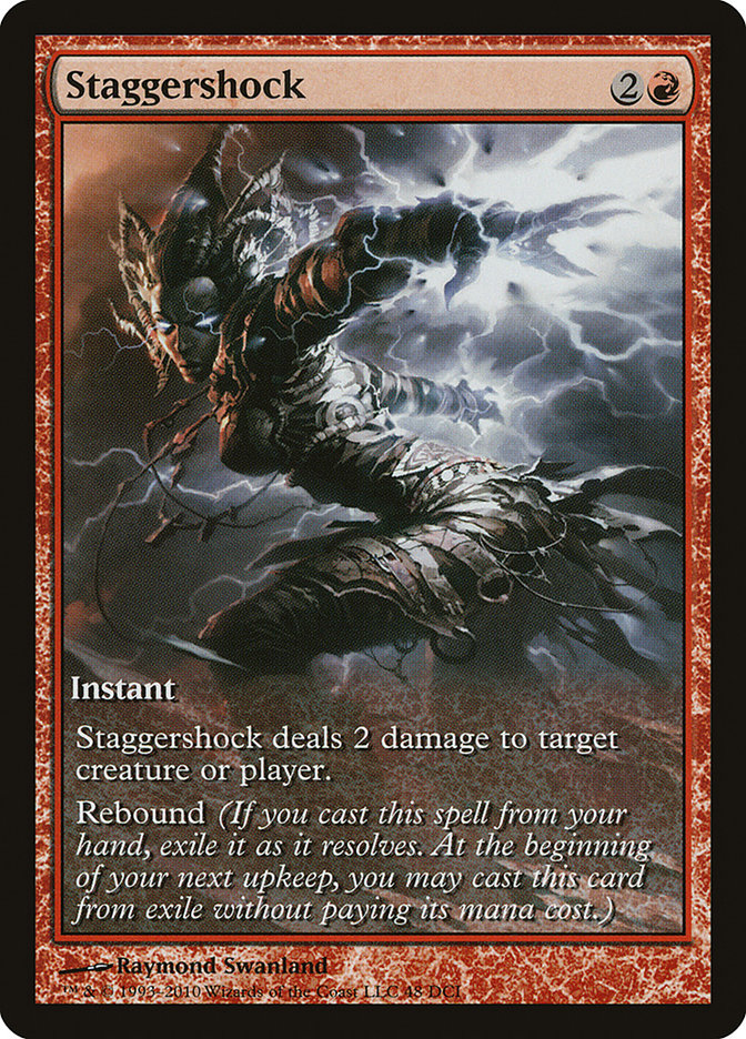 Staggershock (Game Day) (Extended Art) [Rise of the Eldrazi Promos] | Gear Gaming Bentonville