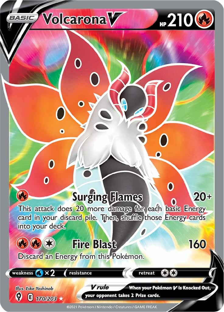 Volcarona V (170/203) [Sword & Shield: Evolving Skies] | Gear Gaming Bentonville