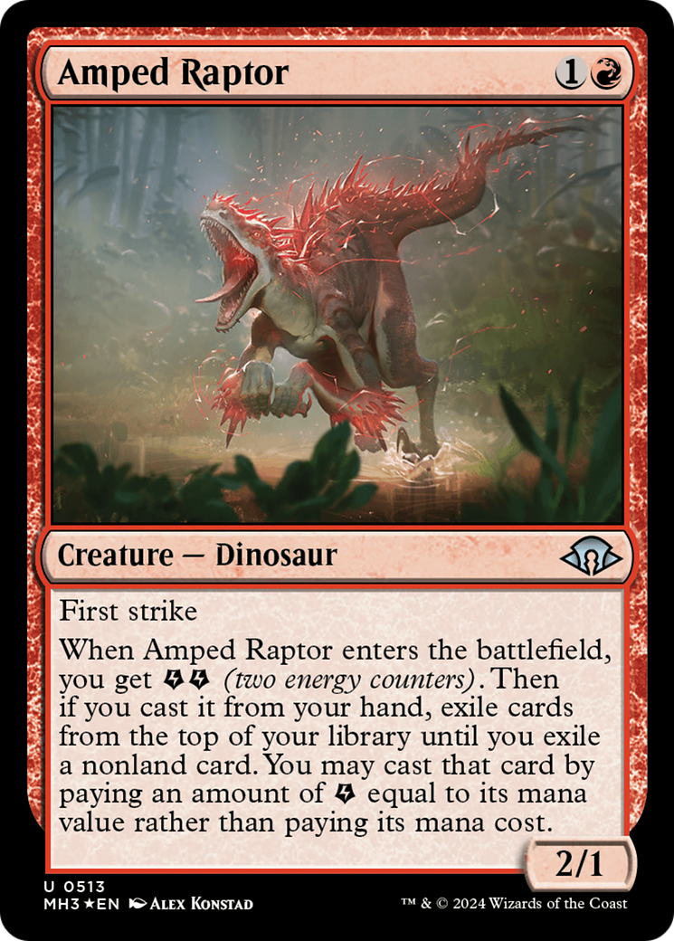 Amped Raptor (Ripple Foil) [Modern Horizons 3] | Gear Gaming Bentonville