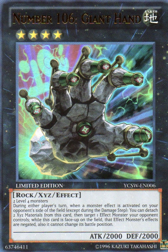Number 106: Giant Hand [YCSW-EN006] Ultra Rare | Gear Gaming Bentonville