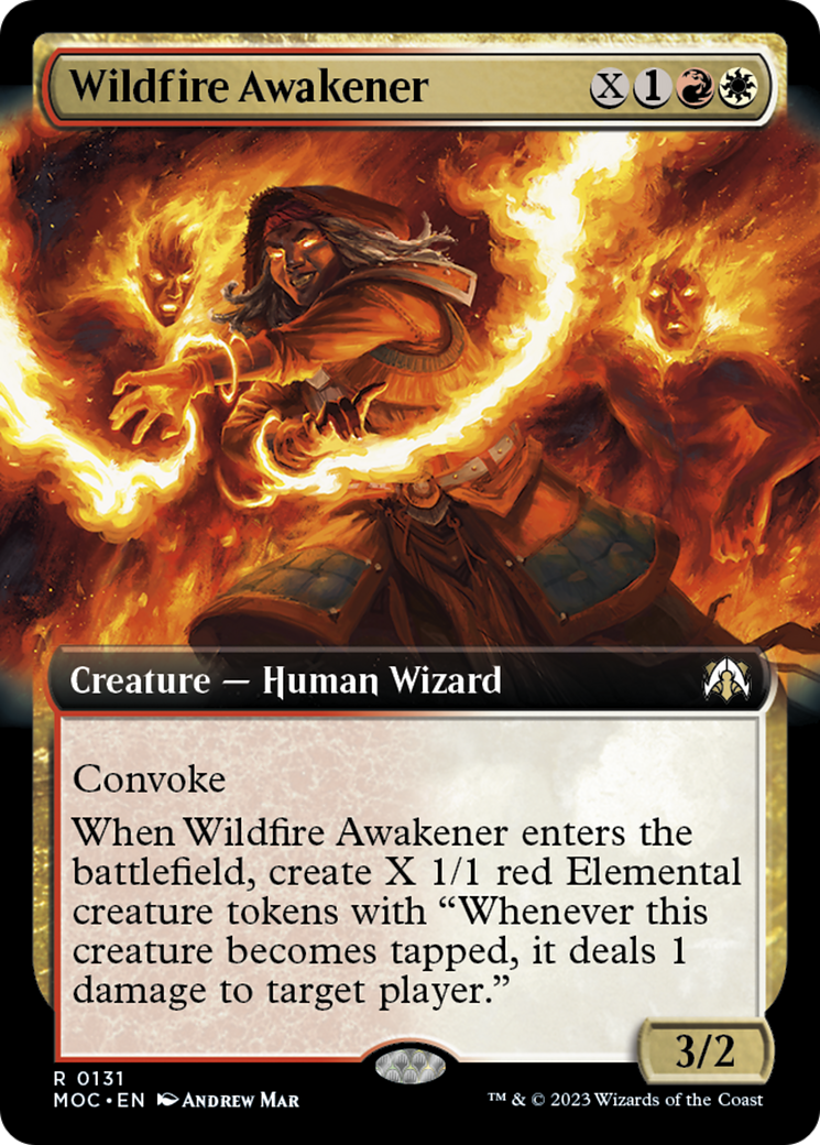 Wildfire Awakener (Extended Art) [March of the Machine Commander] | Gear Gaming Bentonville