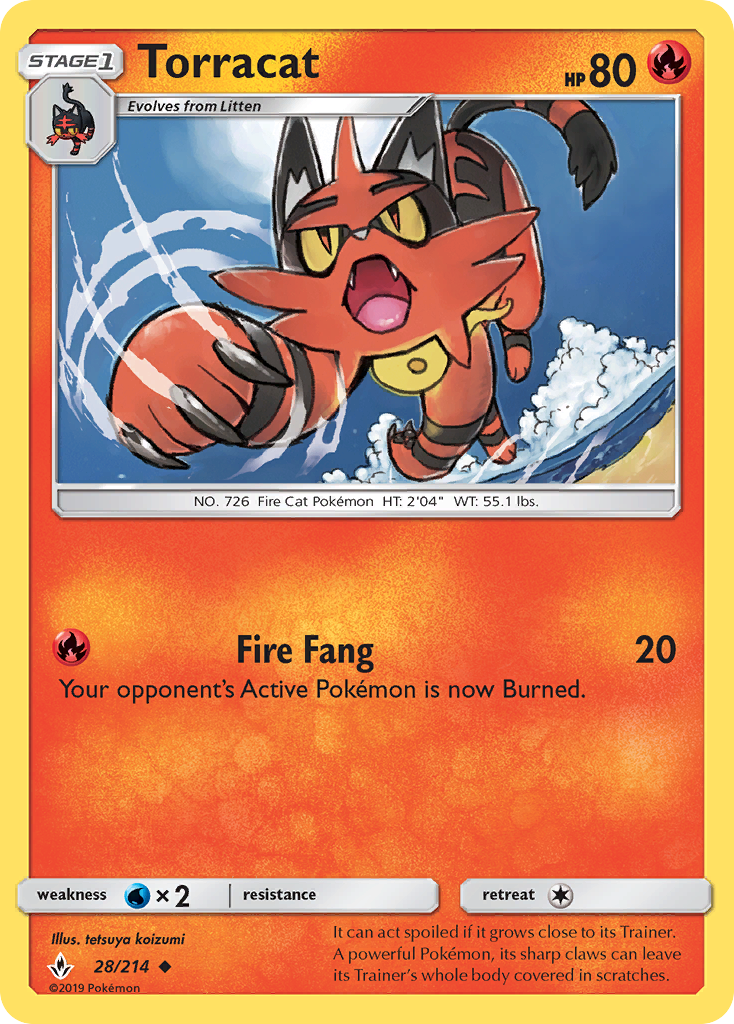 Torracat (28/214) [Sun & Moon: Unbroken Bonds] | Gear Gaming Bentonville