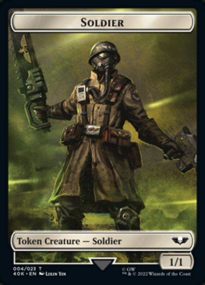 Soldier (004) // Arco-Flagellant Double-Sided Token (Surge Foil) [Warhammer 40,000 Tokens] | Gear Gaming Bentonville