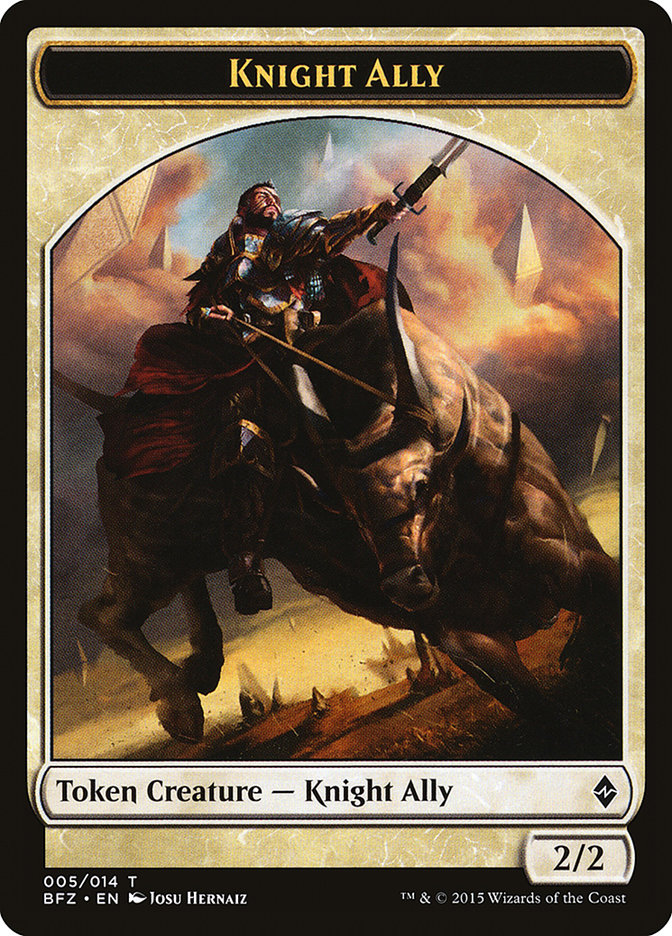 Knight Ally Token [Battle for Zendikar Tokens] | Gear Gaming Bentonville