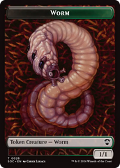 Eldrazi Spawn // Worm Double-Sided Token [Secrets of Strixhaven Commander Tokens] | Gear Gaming Bentonville