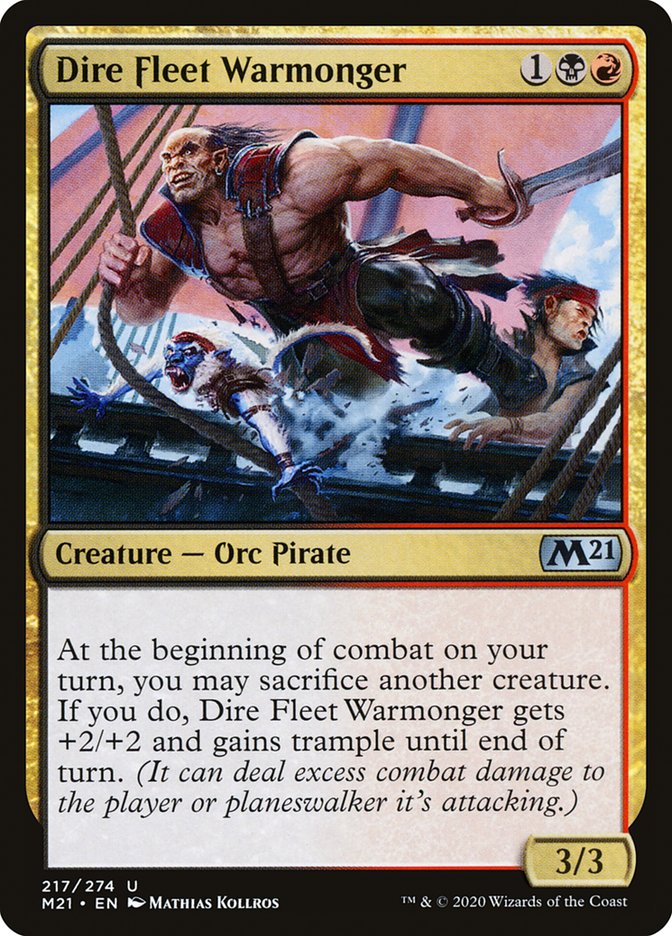 Dire Fleet Warmonger [Core Set 2021] | Gear Gaming Bentonville
