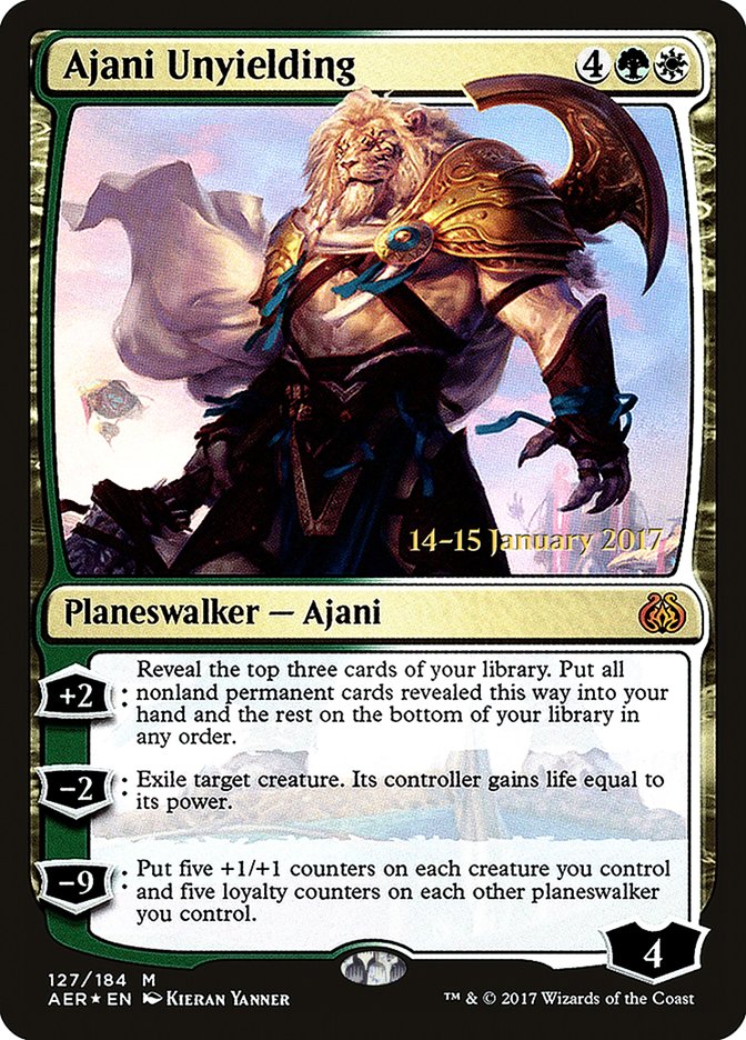 Ajani Unyielding [Aether Revolt Prerelease Promos] | Gear Gaming Bentonville