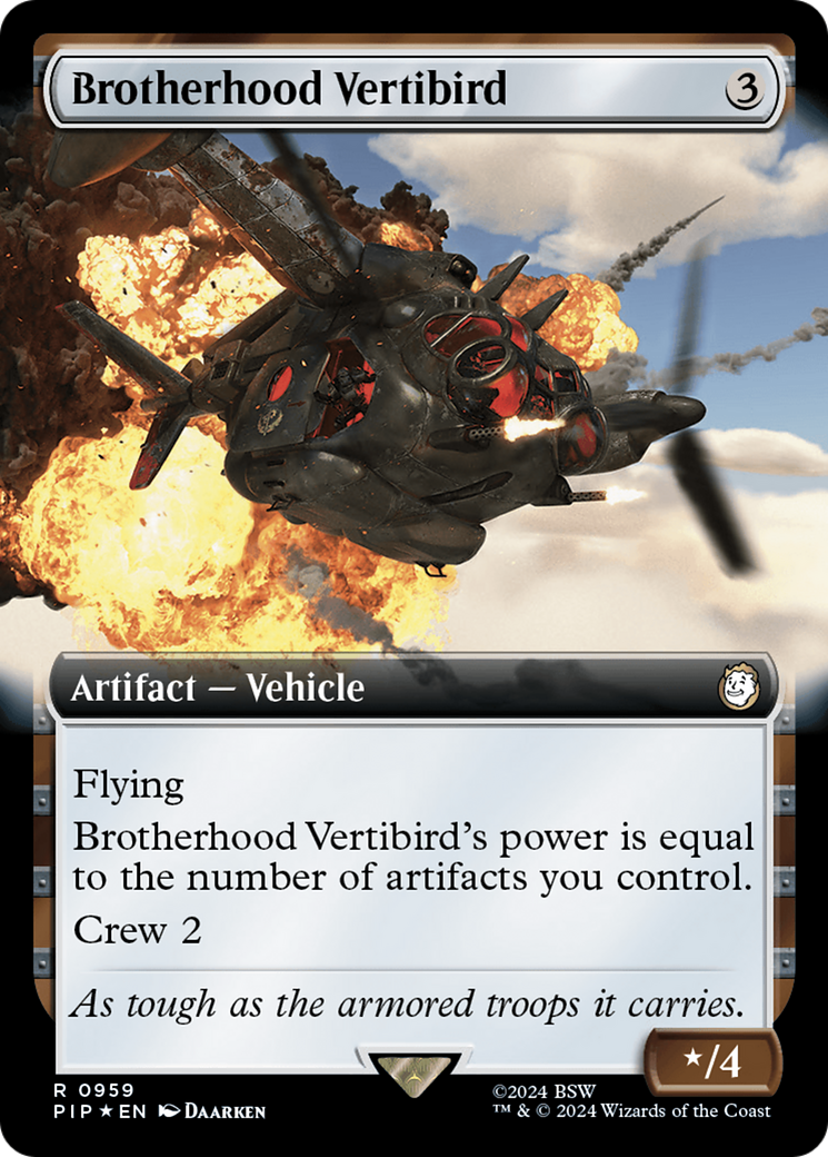 Brotherhood Vertibird (Extended Art) (Surge Foil) [Fallout] | Gear Gaming Bentonville