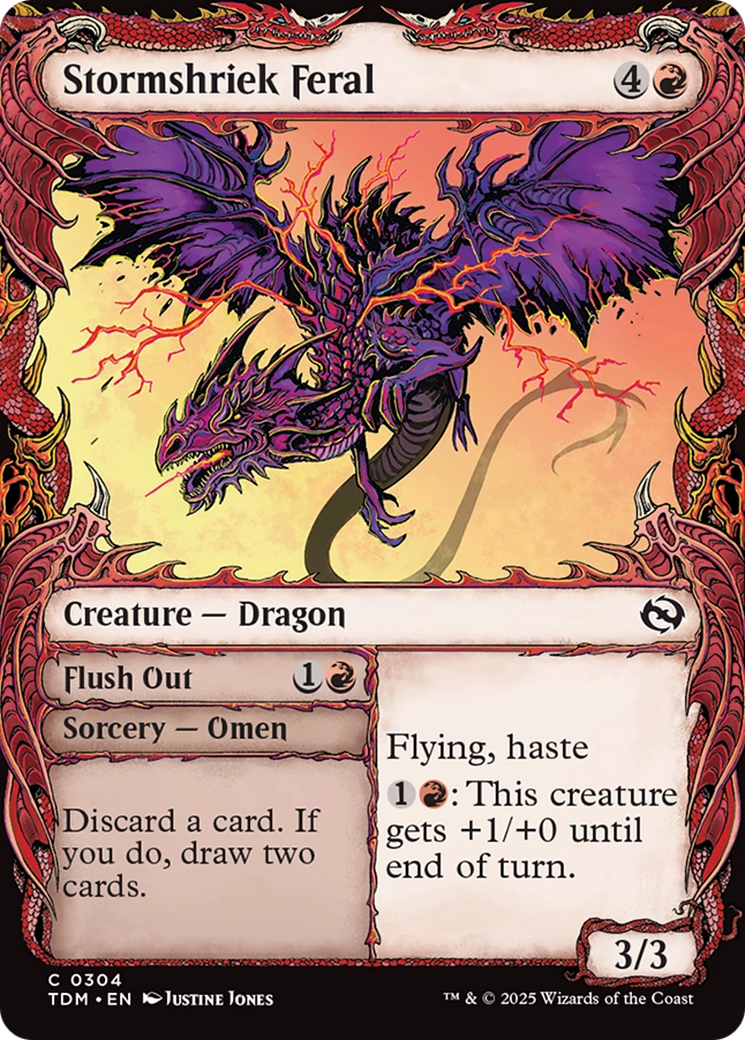 Stormshriek Feral (Showcase) [Tarkir: Dragonstorm] | Gear Gaming Bentonville