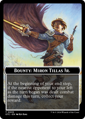 Bounty: Miron Tillas Jr. // Bounty Rules Double-Sided Token [Outlaws of Thunder Junction Commander Tokens] | Gear Gaming Bentonville