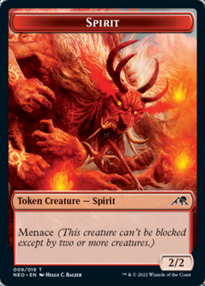 Elemental // Spirit (009) Double-Sided Token [Kamigawa: Neon Dynasty Commander Tokens] | Gear Gaming Bentonville