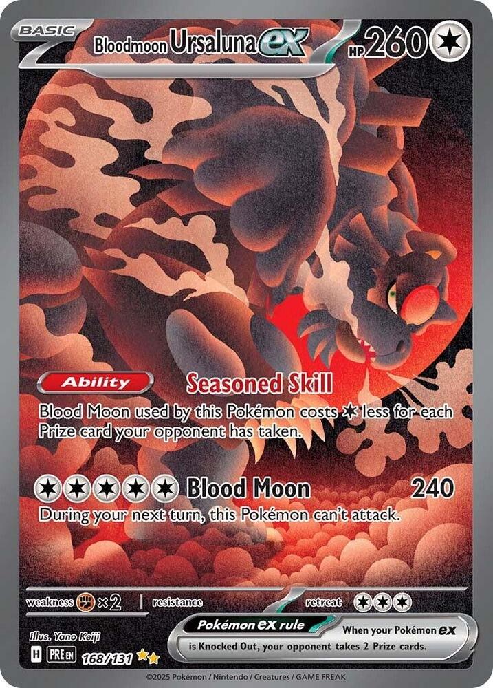 Bloodmoon Ursaluna ex (168/131) [Scarlet & Violet: Prismatic Evolutions] | Gear Gaming Bentonville