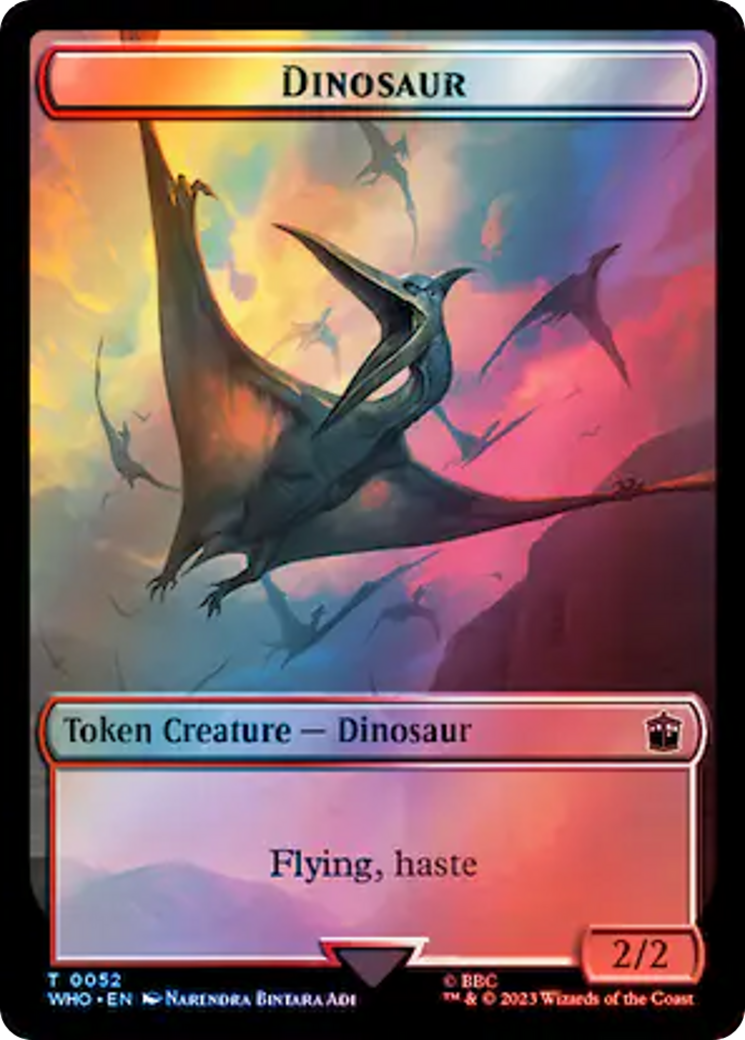 Alien // Dinosaur Double-Sided Token (Surge Foil) [Doctor Who Tokens] | Gear Gaming Bentonville